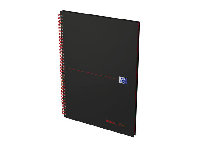 NOTITIEBOEK OXFORD BLACK AND RED A5 RUIT KARTON 3