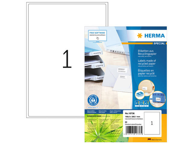 Etiket HERMA recycling 99.6x289.1mm wit 1