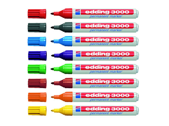 Viltstift edding 3000 rond 1.5-3mm rood 3