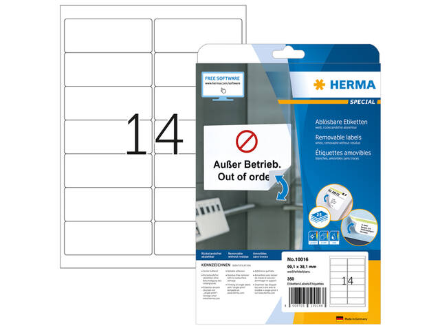 ETIKET HERMA MOVABLE 10016 99.1X38.1MM 350ST 1